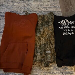 Bass Pro Shops Rust Hoodie, North Face& Aero